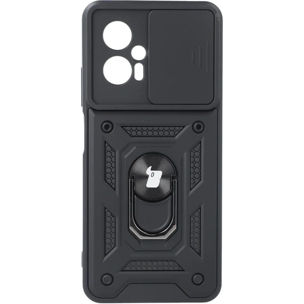 Etui Bizon Case CamShield Ring do Xiaomi Poco X4 GT czarne