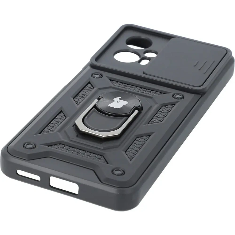 Etui Bizon Case CamShield Ring do Xiaomi Poco X4 GT czarne