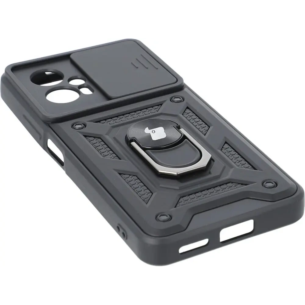 Etui Bizon Case CamShield Ring do Xiaomi Poco X4 GT czarne