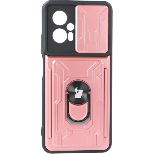 Kup Bizon Case Camshield Kártyahely Gyűrű Xiaomi Poco X4 GT világos rózsaszín - BIZ2156 - {ean13} - Sklep Home Screen