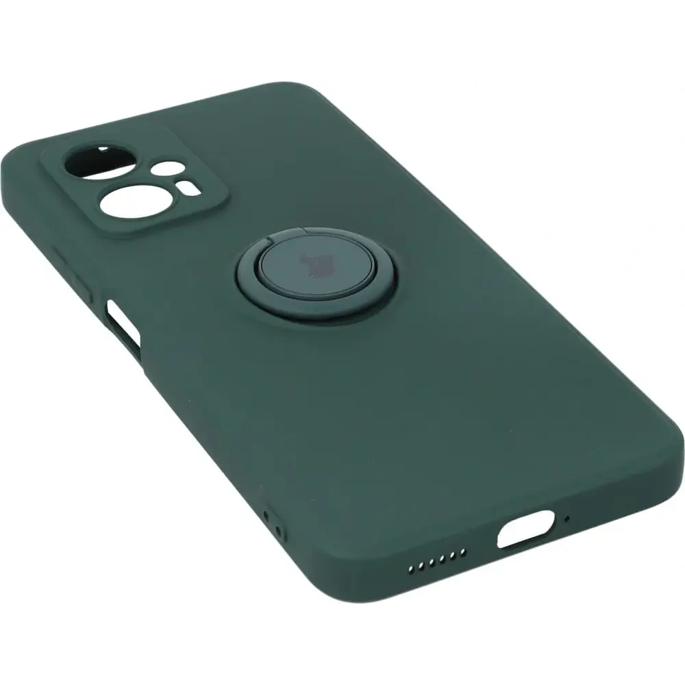 Etui Bizon Case Silicone Ring Sq do Xiaomi Poco X4 GT ciemnozielone