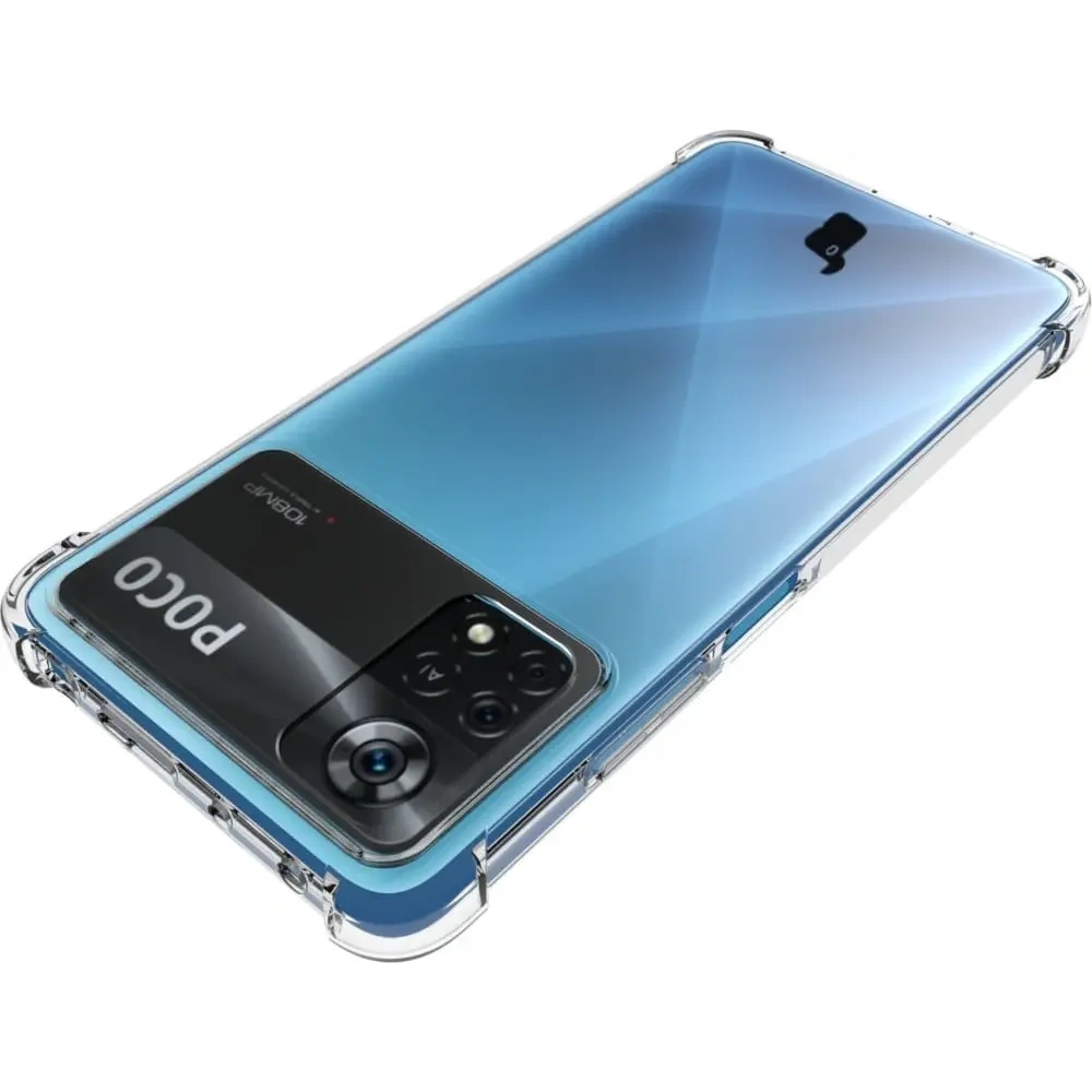 Etui + 2x szkło na ekran Bizon Case Clear Pack Xiaomi Poco X4 Pro 5G przezroczyste