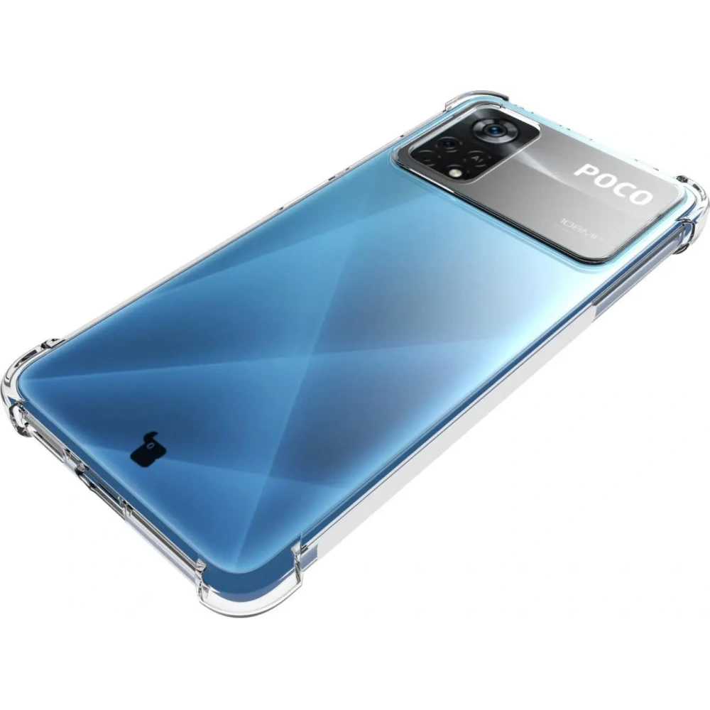 Etui + 2x szkło na ekran Bizon Case Clear Pack Xiaomi Poco X4 Pro 5G przezroczyste