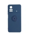 Etui Bizon Case Silicone Ring do Xiaomi Poco X4 Pro 5G granatowe