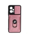 Etui Bizon Case Camshield Card Slot Ring do Xiaomi POCO X5 jasně růžové