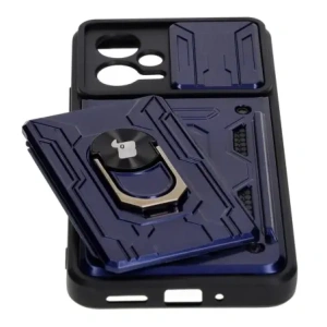 Kup Bizon Case Camshield Card Slot Ring Xiaomi POCO X5 albastru închis - BIZ2166 - {ean13} - Sklep Home Screen