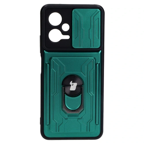 Kup Etui Bizon Case Camshield Card Slot Ring do Xiaomi POCO X5 zielone - BIZ2168 - {ean13} - Sklep Home Screen