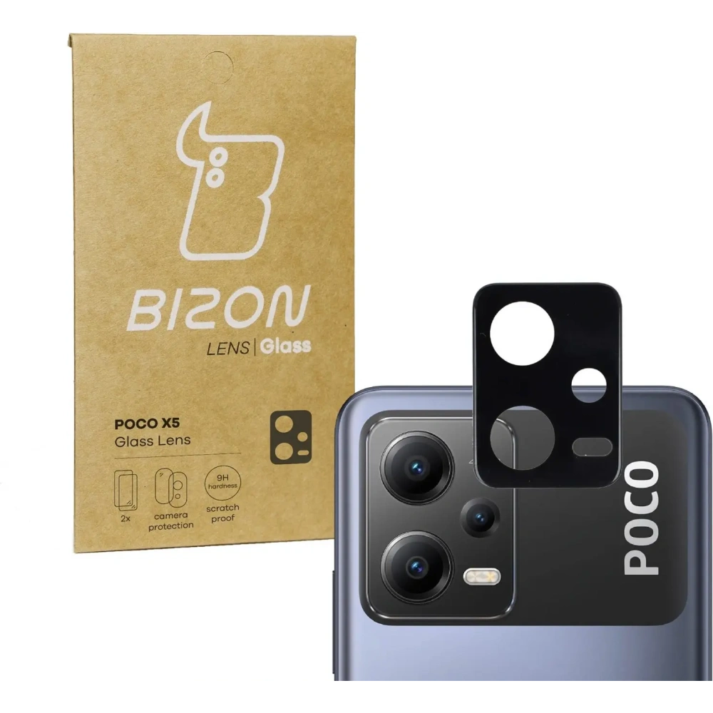 Szkło na aparat Bizon Glass Lens do Poco X5 Redmi Note 12 5G [2 PACK]
