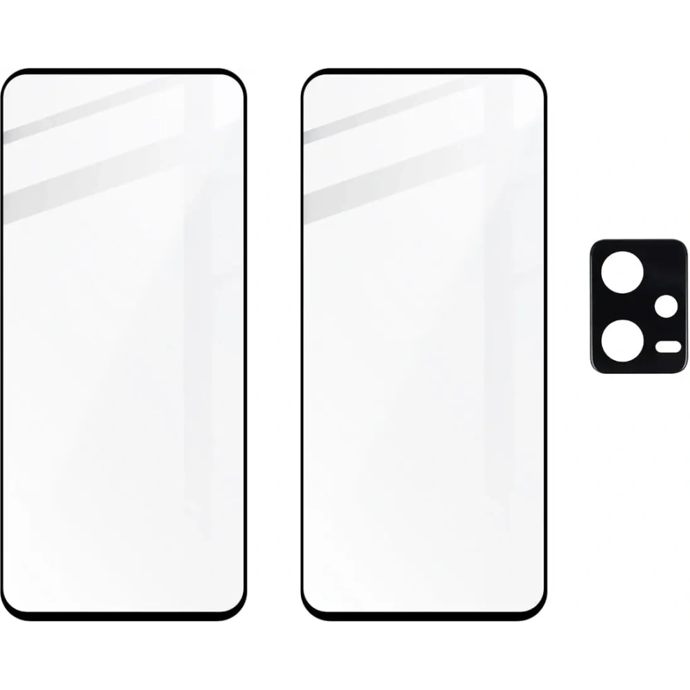 2x Szkło na ekran + szkło na aparat BIZON Edge 2 do Poco X5