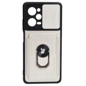 Kup Bizon Case Camshield Kártya Slot Gyűrű Xiaomi POCO X5 Pro fehér - BIZ2172 - {ean13} - Sklep Home Screen