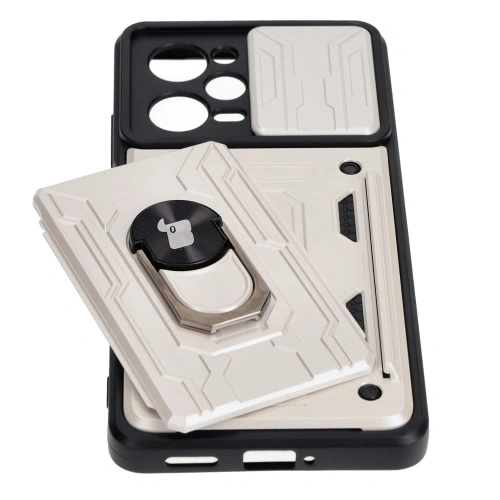 Kup Bizon Case Camshield Kartensteckplatz Ring Xiaomi POCO X5 Pro weiß - BIZ2172 - {ean13} - Sklep Home Screen