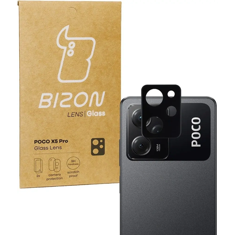 Szkło na aparat Bizon Glass Lens do Poco X5 Pro [2 PACK]