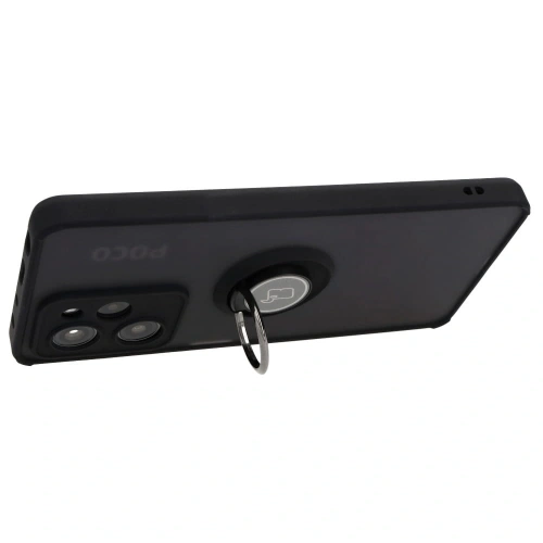 Kup Bizon Case Hybrid Ring Xiaomi Poco X5 Pro fumurie cu un cadru negru - BIZ2176 - {ean13} - Sklep Home Screen