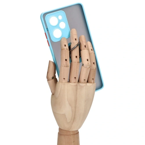 Kup Bizon Case Hybrid Ring Xiaomi Poco X5 Pro fumuriu cu un cadru bleu deschis - BIZ2177 - {ean13} - Sklep Home Screen