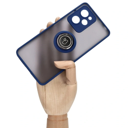 Kup Bizon Case Hybrid Ring Xiaomi Poco X5 Pro fumuriu cu un cadru albastru marin - BIZ2178 - {ean13} - Sklep Home Screen