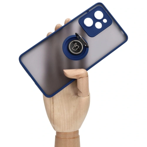 Kup Bizon Case Hybrid Ring Xiaomi Poco X5 Pro fumuriu cu un cadru albastru marin - BIZ2178 - {ean13} - Sklep Home Screen