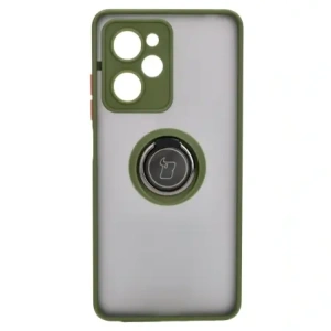Kup Etui z uchwytem na palec Bizon Case Hybrid Ring do Xiaomi Poco X5 Pro przydymione z zieloną ramką - BIZ2179 - {ean13} - Sklep Home Screen