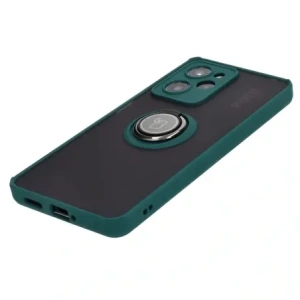 Bizon Case Hybrid Ring Xiaomi Poco X5 Pro smoky with a dark green frame