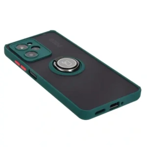 Kup Etui z uchwytem na palec Bizon Case Hybrid Ring do Xiaomi Poco X5 Pro przydymione z ciemnozieloną ramką - BIZ2180 - {ean13} - Sklep Home Screen