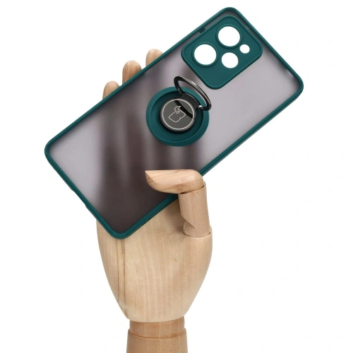 Kup Bizon Case Hybrid Ring Xiaomi Poco X5 Pro rauchig mit einem dunkelgrünen Rahmen - BIZ2180 - {ean13} - Sklep Home Screen