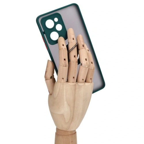 Kup Etui s úchytem na prst Bizon Case Hybrid Ring do Xiaomi Poco X5 Pro kouřové s tmavě zeleným rámečkem - BIZ2180 - {ean13} - Sklep Home Screen