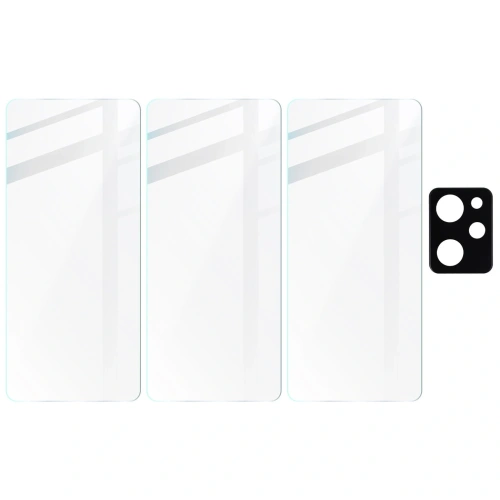 Kup 3x Glas für den Bildschirm + Glas für die Kamera BIZON Clear 2 für Poco X5 Pro - BIZ2181 - {ean13} - Sklep Home Screen