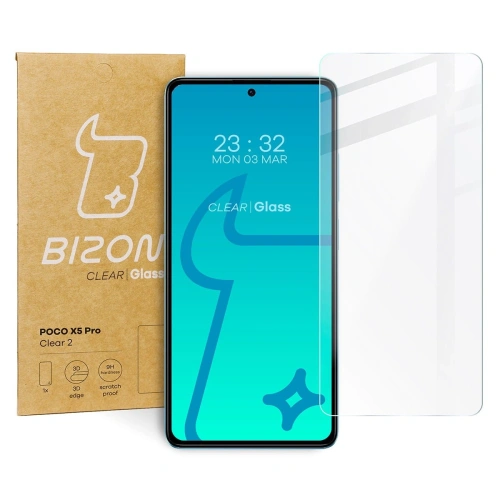 Kup Bison Glass Clear 2 edzett üveg Poco X5 Pro-hoz - BIZ2182 - {ean13} - Sklep Home Screen