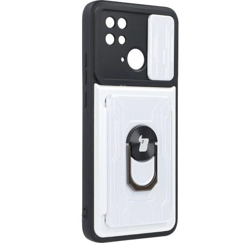 Kup Bizon Case Camshield Card Slot Ring Xiaomi Redmi 10C alb - BIZ2189 - {ean13} - Sklep Home Screen