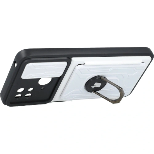 Kup Bizon Case Camshield Card Slot Ring Xiaomi Redmi 10C alb - BIZ2189 - {ean13} - Sklep Home Screen