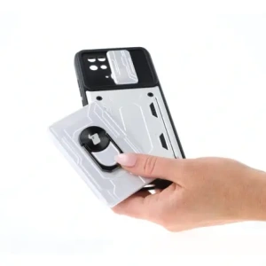 Kup Bizon Case Camshield Card Slot Ring Xiaomi Redmi 10C alb - BIZ2189 - {ean13} - Sklep Home Screen