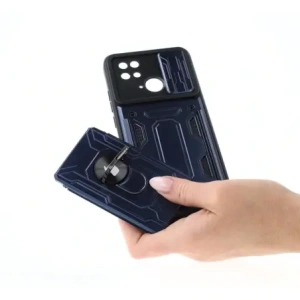 Kup Etui Bizon Case Camshield Card Slot Ring do Xiaomi Redmi 10C granatowe - BIZ2190 - {ean13} - Sklep Home Screen