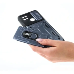 Kup Etui Bizon Case Camshield Card Slot Ring do Xiaomi Redmi 10C szare - BIZ2191 - {ean13} - Sklep Home Screen
