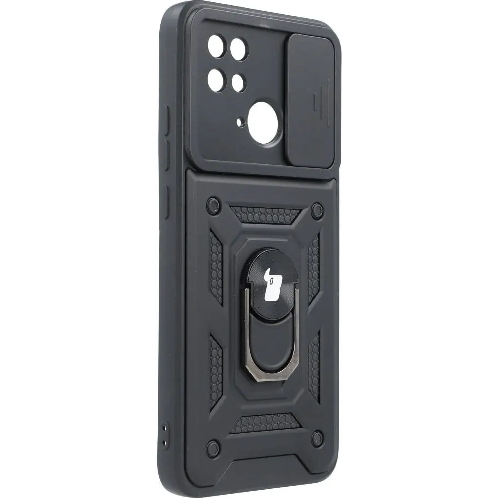 Etui Bizon Case CamShield Ring do Xiaomi Redmi 10C czarne