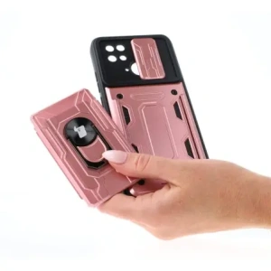 Kup Etui Bizon Case Camshield Card Slot Ring do Xiaomi Redmi 10C jasnoróżowe - BIZ2196 - {ean13} - Sklep Home Screen