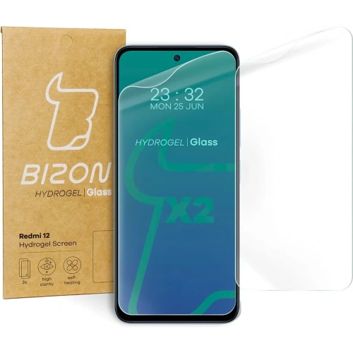 Kup Bizon Glass Hydrogel Redmi 12 [2 CSOMAG] - BIZ2201 - {ean13} - Sklep Home Screen