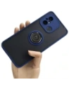 Bizon Case Hybrid Ring Xiaomi Redmi 12C smoky with a navy blue frame