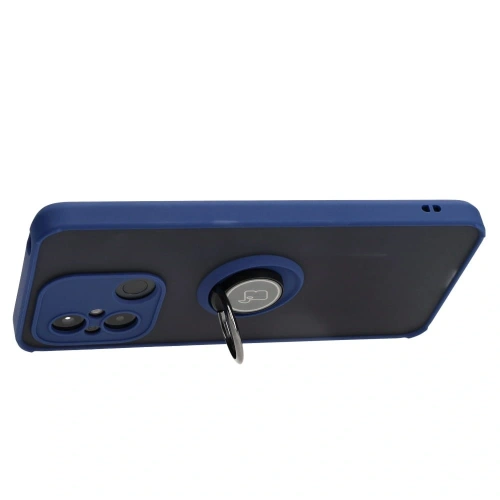 Buy Bizon Case Hybrid Ring Xiaomi Redmi 12C smoky with a navy blue frame - BIZ2203 - {ean13} - Home Screen Store Europe
