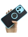 Bizon Case Hybrid Ring Xiaomi Redmi 12C smoky with a light blue frame