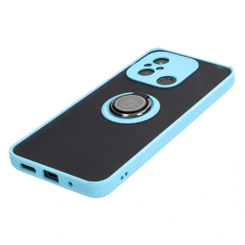 Buy Bizon Case Hybrid Ring Xiaomi Redmi 12C smoky with a light blue frame - BIZ2206 - {ean13} - Home Screen Store Europe