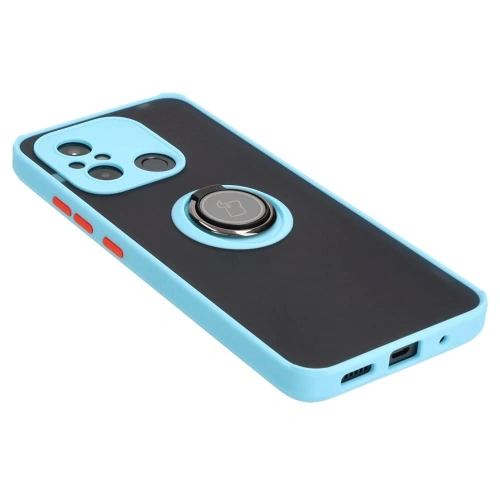 Buy Bizon Case Hybrid Ring Xiaomi Redmi 12C smoky with a light blue frame - BIZ2206 - {ean13} - Home Screen Store Europe