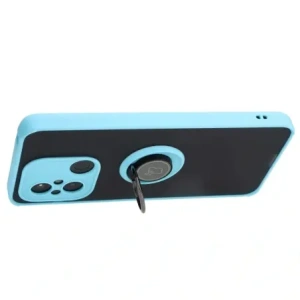 Kup Etui z uchwytem na palec Bizon Case Hybrid Ring do Xiaomi Redmi 12C przydymione z jasnoniebieską ramką - BIZ2206 - {ean13} - Sklep Home Screen
