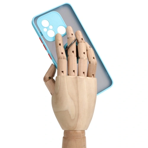 Buy Bizon Case Hybrid Ring Xiaomi Redmi 12C smoky with a light blue frame - BIZ2206 - {ean13} - Home Screen Store Europe