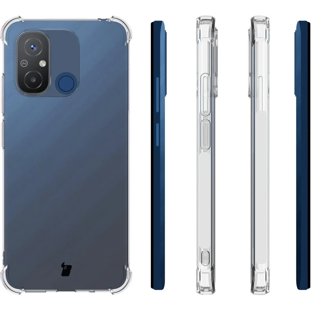 Etui + 2x szkło na ekran Bizon Case Clear Pack do Xiaomi Redmi 12C przezroczyste