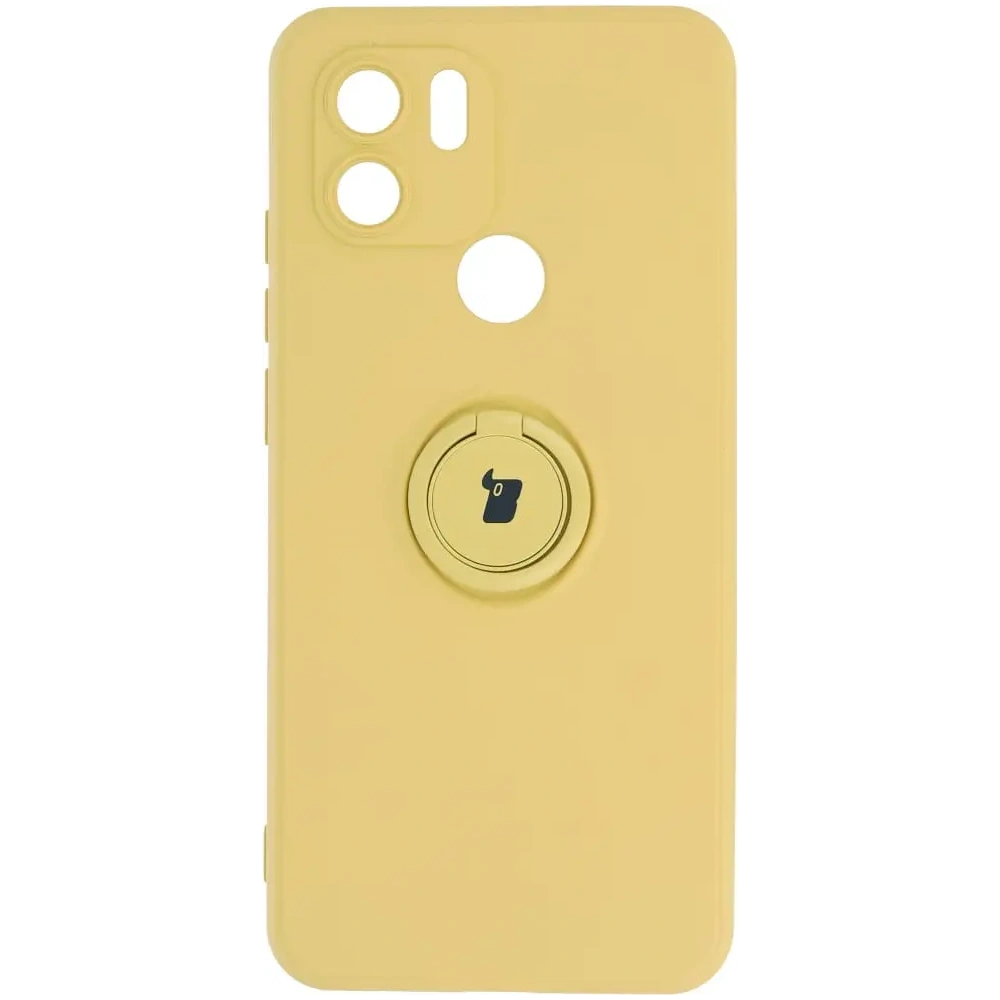 Etui Bizon Case Silicone Ring do Redmi A1 żółte