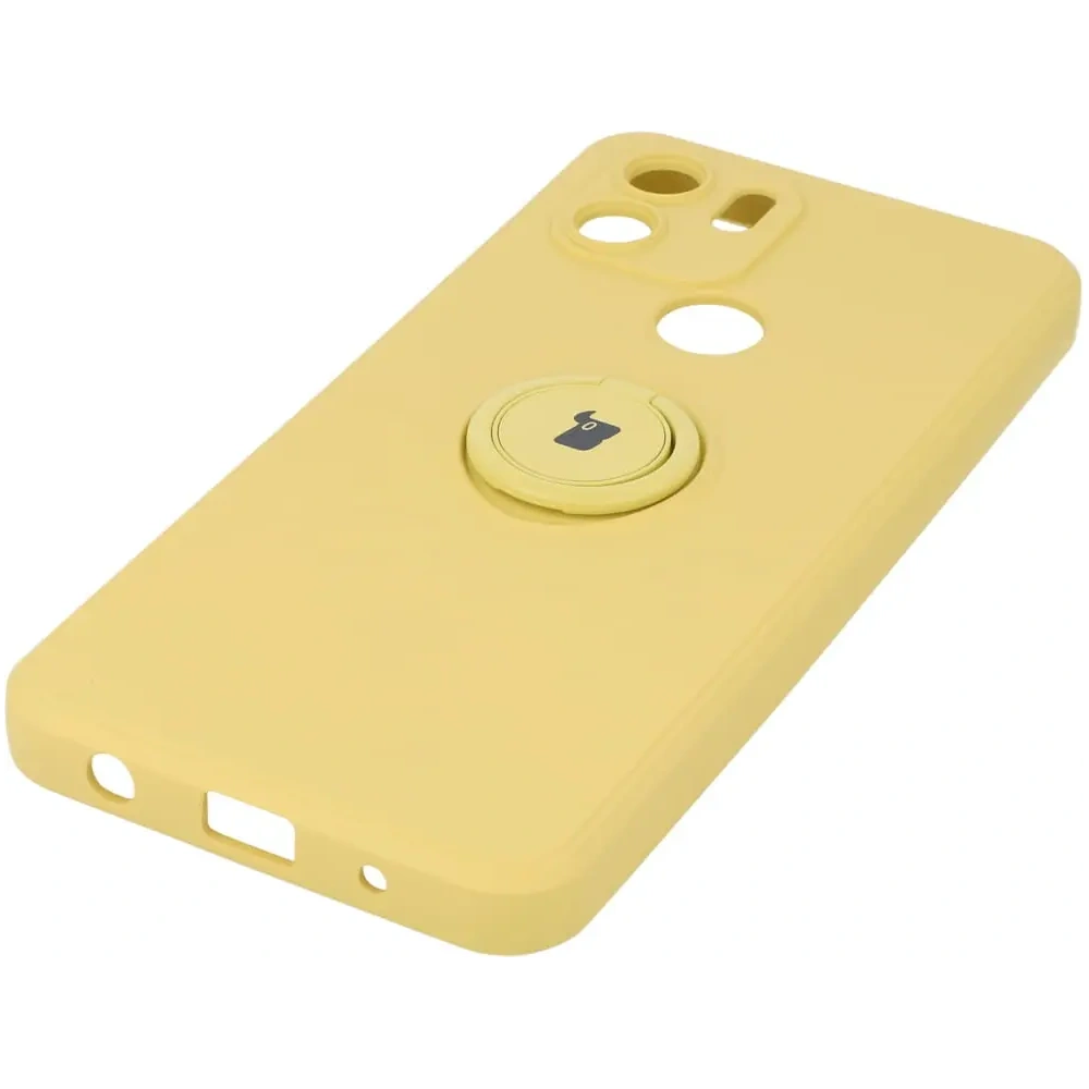 Etui Bizon Case Silicone Ring do Redmi A1 żółte