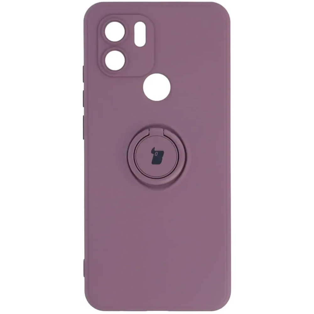Etui Bizon Case Silicone Ring do Redmi A1 ciemnofioletowe