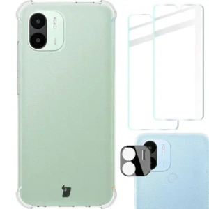 Kup Bizon Case Clear Pack husă + 2x sticlă pentru ecran + sticlă pentru obiectiv Xiaomi Redmi A1 transparentă - BIZ2229 - {ean13} - Sklep Home Screen