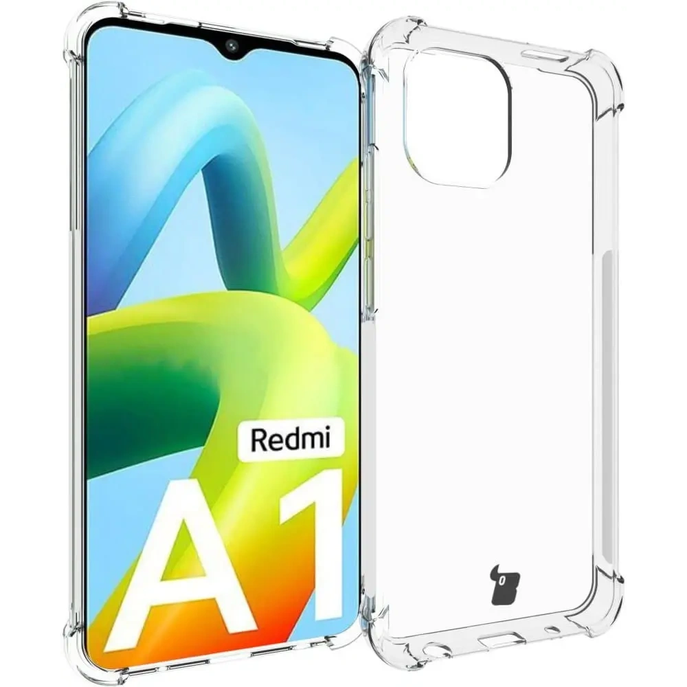 Etui + 2x szkło na ekran + obiektyw Bizon Case Clear Pack do Xiaomi Redmi A1 przezroczyste