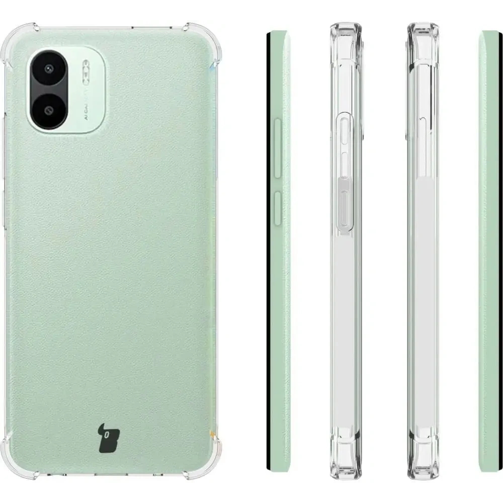 Etui + 2x szkło na ekran + obiektyw Bizon Case Clear Pack do Xiaomi Redmi A1 przezroczyste
