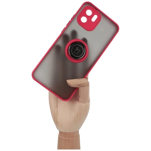 Kup Bizon Case Hybrid Ring Xiaomi Redmi A1 fumuriu cu un cadru roșu - BIZ2231 - {ean13} - Sklep Home Screen